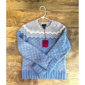 American Eagle Fair Isle Nordic Print Sweater Size Medium Wool Blend Winter NEW
